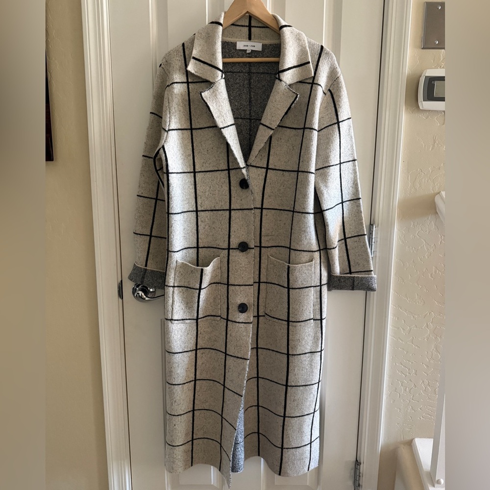 John + Jenn Black Evereve  Knit duster cardigan Sweater